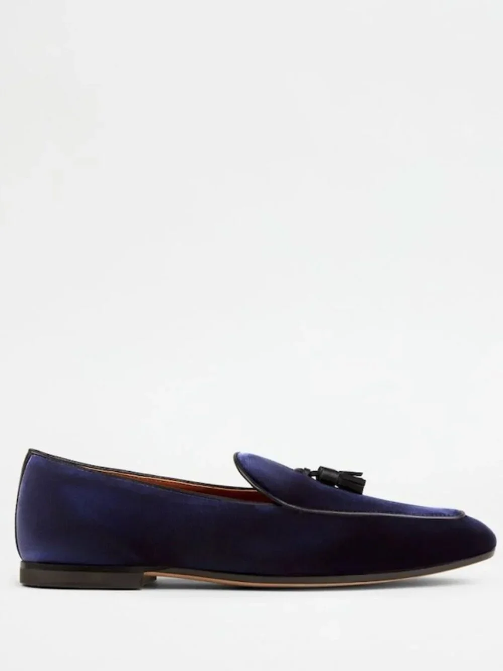 BRAND NEW Tod's Blue Suede Tassel-Detailed Loafers in Size 9